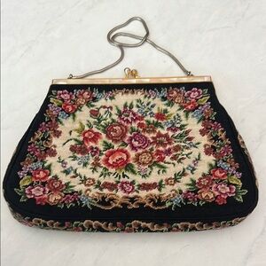 Floral Embroidered Clutch Bag